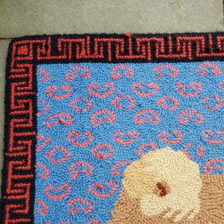 Vintage Claire Murray Hooked Rug with Chow Chow Dog 34 