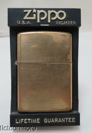 Vintage Zippo Model No.  254 High Polish Solid Brass Cigarette Lighter D.  1992