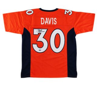 Terrell Davis Signed Denver Custom Orange Jersey With " Sb Xxxii Mvp " Inscription