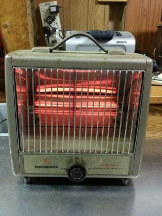 Vintage Toastmaster “instant Heat” Automatic Space Heater,  Portable Fan Forced