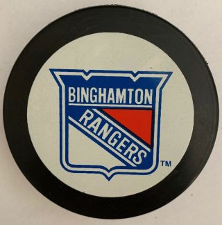 Binghamton Rangers Vintage American Hockey League Made In Slovakia Vegum Puck