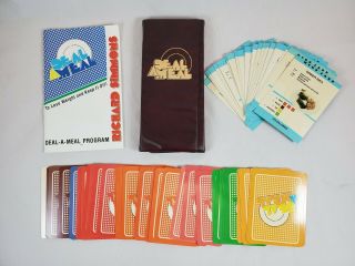Vintage 1987 Richard Simmons Deal A Meal Kit,  80 Cards Wallet Booklet