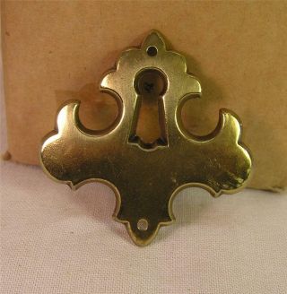 6 Vintage Style Brass Escutcheons Key Hole Covers Cabinet Furniture Hardware 