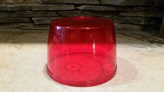 Vintage Signal - Stat 9095 Red Beacon Lens Dome Emergency Police Fire