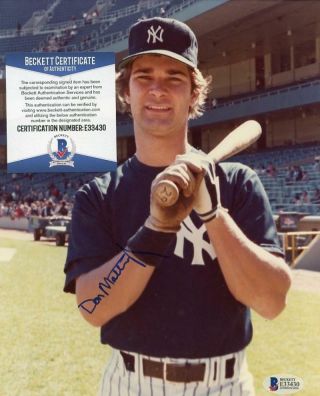 Don Mattingly York Yankees Vintage Signed Autographed 8x10 Photo Bas E33430