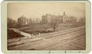 Rare Antique 1870s Cdv Photo Of Ohio Wesleyan University - Delaware,  Ohio Campus