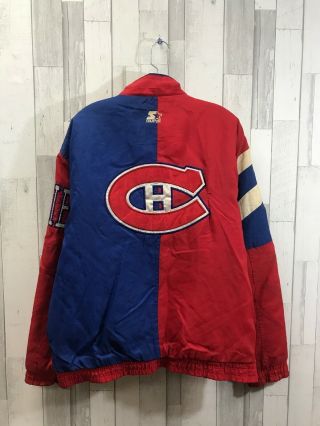 Vintage Montreal Canadiens Starter Nhl Insulated Jacket Size Large