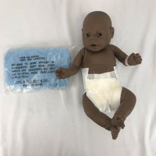 Vtg 1989 Raffoler Babyville Anatomically Correct African American Boy Doll 18 " A