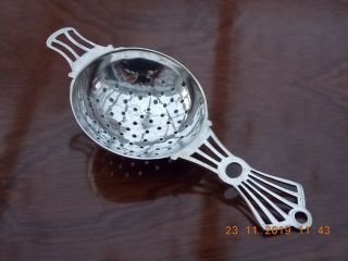 Delightful Antique / Vintage Art Deco Silver Plated Tea Strainer
