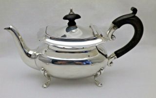 Antique Batchelor Solid Silver 3 Piece Tea Set Teapot Sugar & Cream B ' Ham 1917 3