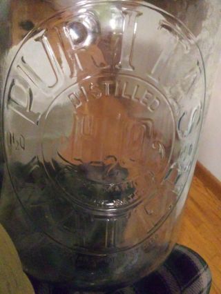 Antique 1928 Glass Arrowhead Puritas Water 5 Gallon Water Jug