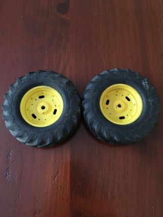 2 Vintage Goodyear John Deer Toy Tractor Wheels