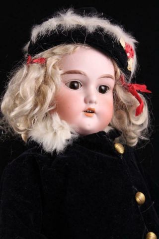 Cuno & Otto Dressel Doll Incised C Bisque Antique German Compo Body Orig Clothes