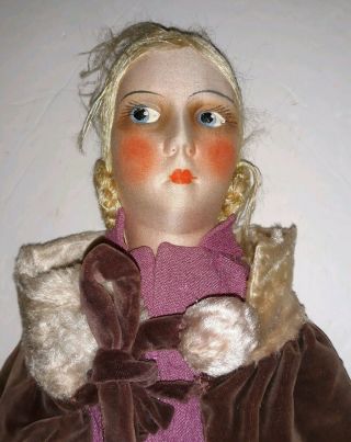 Vintage 24 " Boudoir Doll With Celluloid Face