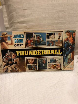 Vtg 1965 James Bond 007 Milton Bradley Board Game Complete Thunderball 4547 Rare