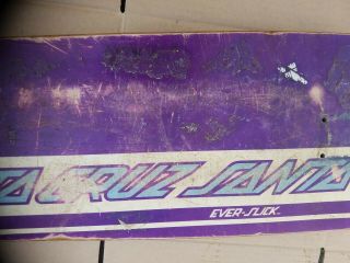 80s - 90 ' s Santa Cruz Ever Slick Skateboard Deck Old School rare purple logo 3