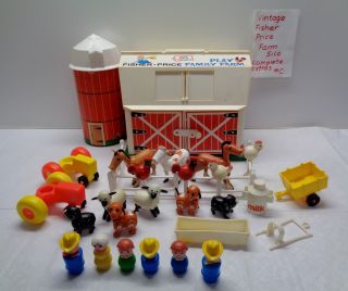Vintage Fisher Price Little People 915 Farm People Accessories Extra Animals C