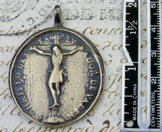 RARE Antique 18th Century Basilica of Our Lady of the Forsaken Pilgrimage Medal 3