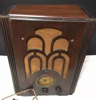 Antique 1935 Atwater Kent Tombstone Radio Model 545,  Project