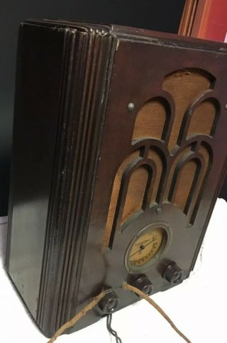 Antique 1935 Atwater Kent Tombstone Radio Model 545,  Project 3