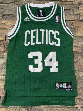 Adidas Nba Boston Celtics Green 34 Paul Pierce Stitched Jersey Sz Youth S 8