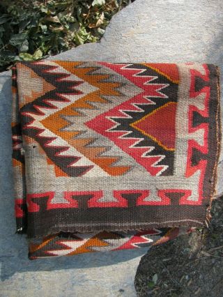 Antique Navajo rug blanket Native American Tight textile weaving 70 