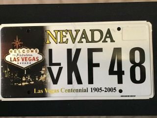 Las Vegas License Plate