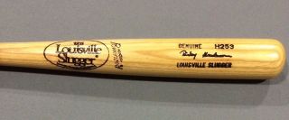 Old School And Very Rare Rickey Henderson Autographed Louisville Slugger