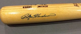 OLD SCHOOL AND VERY RARE RICKEY HENDERSON AUTOGRAPHED LOUISVILLE SLUGGER 2