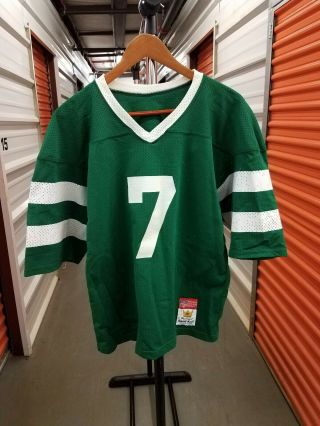 Vintage 80s Nfl Sand Knit - York Jets Boomer Esiason 7 Jersey Youth Xl