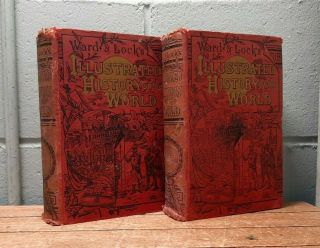 C1900 The Illustrated History Of The World Volumes 1 And 2 Covers B1