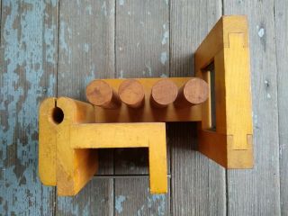 Antique Vintage Nilus Leclerc Loom Tension Box Warp Weaving Wood 2
