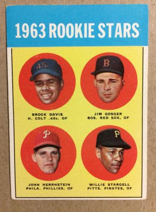 1963 Topps Willie Stargell Rookie 553 Ex/ex,  Psa It