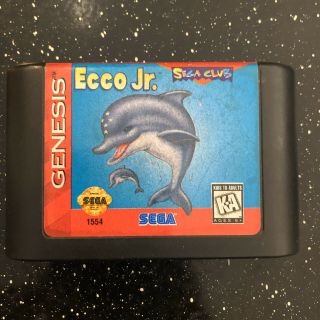 Ecco Jr.  Dolphin Sega Genesis Vintage Classic Retro Game Cartridge
