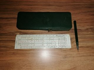 Faber Castell Addiator Pocket Slide Rule & Analog Calculator Tool Combo Vintage