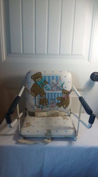 Vintage High Chair Graco Tot Loc Chair Teddy Bear Toys Stripes Chair Table Chair