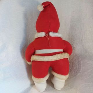 Rushton Chubby Jolly Vintage Santa With Rubber Face and Boots - Plush Stuffed 2
