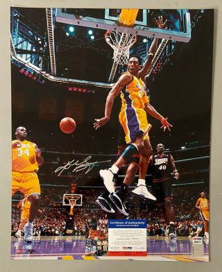 Kobe Bryant Signed 16x20 Photo Autographed Auto Psa/dna Los Angeles Lakers