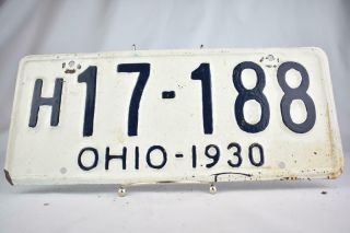 Vintage 1930 Ohio License Plate