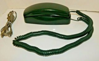 Vintage At&t 210 Trimline Green Desk / Wall Push Button Telephone Landline Phone