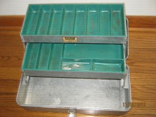 Vintage Kennedy Kits Aluminum Tackle Box Model Bc - 155 Al Fishing Tool