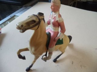Vintage Hartland Toy Annie Oakley Horse With Saddle