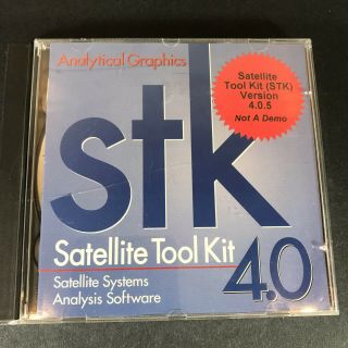 Vtg Satellite Tool Kit Stk Software 4.  0.  5 Cd Analytical Graphics Unix