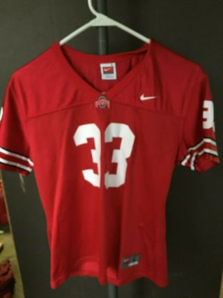 Team Nike Ohio State Buckeyes Football Jersey 33 Youth Size L (12 - 14)