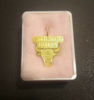 Vintage Chicago Bulls Pendent 14k Gold Charm 1987 Nba • 2.  7 Grams