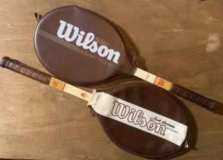 Vintage Jack Kramer Autograph Wilson Leather Tennis Racket Set