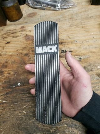 Vintage Mack Aluminum / Black Truck Gas Throttle Foot Pedal Rat Rod