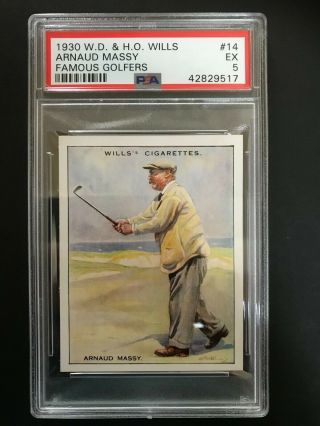 1930 W.  D.  & H.  O.  Wills Famous Golfers: Arnaud Massy 14 Psa Grade 5