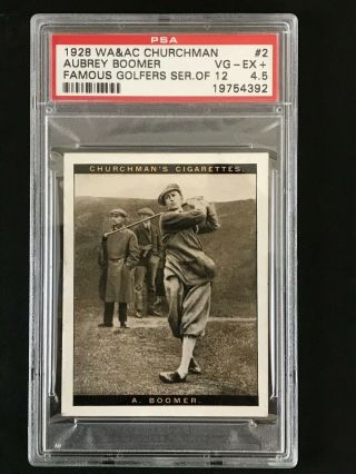 1928 Churchman Famous Golfers Ser.  Of 12 - Large: Aubrey Bloomer 2 Psa Grade 4.  5
