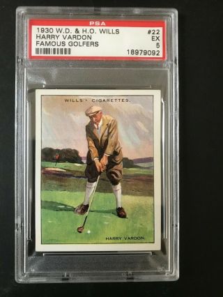 1930 W.  D.  & H.  O.  Wills Famous Golfers: Harry Vardon 22 Psa Grade 5